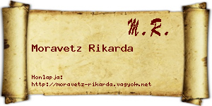 Moravetz Rikarda névjegykártya